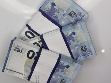 Банкноты 20 ЕВРО для развлечения и обучения, в упаковке 100 штук + БЕСПЛАТНО