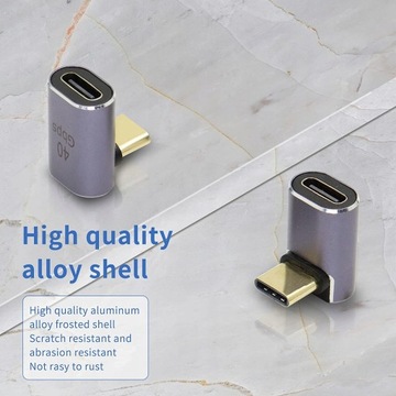 АДАПТЕР USB type-C USB-C — USB-C под углом 90 градусов ЧЕРНЫЙ ПРЕМИУМКОРД