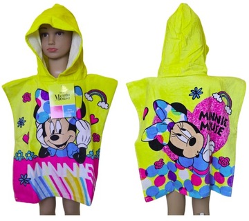 MYSZKA MINNIE Ponczo RĘCZNIK DZIECIĘCY Okrycie Kąpielowy 100% Bawełna