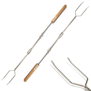 Zestaw Kij Widełki Szpikulec Do Ogniska Kiełbasek PETROMAX z regulacją 92cm