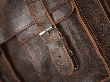 КОРИЧНЕВАЯ КОЖАНАЯ СУМКА SOLOME MESSAGE