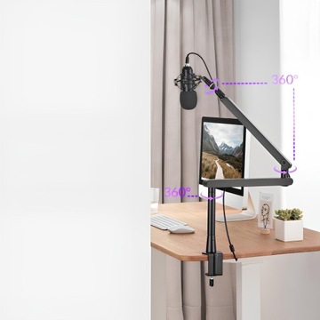 Студийная низкопрофильная микрофонная стойка Spacetronik SPA101B