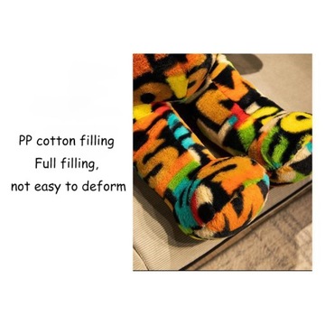 Многоцветный блестящий жестокий плюшевый мишка, очаровательная мягкая кукла плюшевого мишки