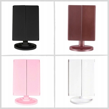 Зеркало для макияжа со светодиодной подсветкой, БОЛЬШОЕ УВЕЛИЧЕНИЕ 2X + 3X