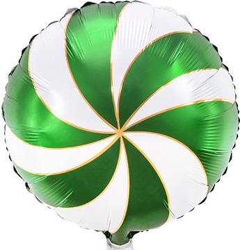 BALON FOLIOWY CUKIEREK SPIRALA LIZAK ZIELONY URODZINY ŚWIĘTA NA HEL 35 CM