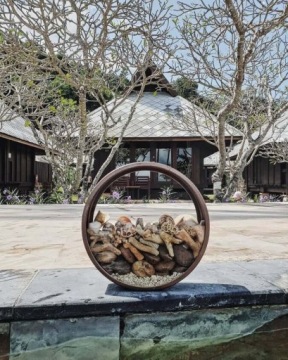 Металлический настенный цветочный горшок круг M BLACK