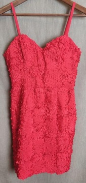 H&M sukienka suknia letnia czerwona impreza komunia elegancka EUR 36