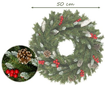 РОЖДЕСТВЕНСКИЙ ВЕНОК, УКРАШЕНИЕ ШИШКАМИ, 50 СМ
