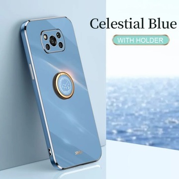 Poszycie kwadratowa złota ramka etui na telefony dla Xiaomi Mi Poco X3 Pro