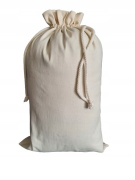 Woreczek worek na buty 100% bawełna 26x43 ECRU