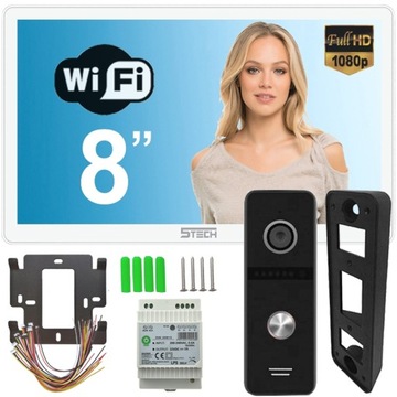Wideodomofon 5tech Wi-Fi Verus One 84207A UCHWYT KĄTOWY KAMERY ZASILACZ DIN