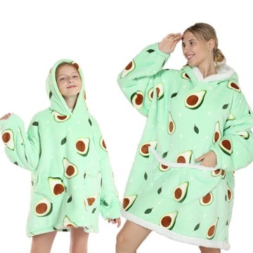 Avocado Oversized Hoodie Blanket Adult children