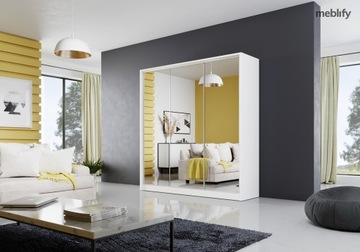 Шкаф-купе премиум-класса MEBLO 2 200 GREY, новый, функциональный, элегантный