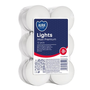 Świeca Tealight PODGRZEWACZE 12 szt świeczka 8 h