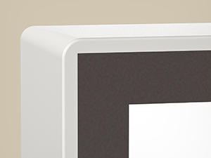 Зеркало для макияжа с внутренней светодиодной подсветкой 34*25см белое