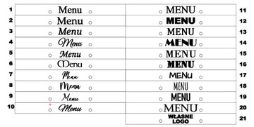 Drewniana kara MENU z grawerem A4