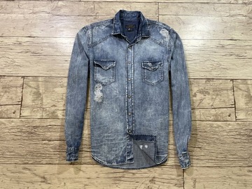 ZARA MAN SLIM FIT Koszula Męska IDEAŁ jeans S