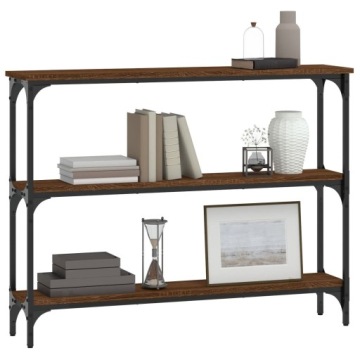 КОНСОЛЬНЫЙ СТОЛ ИЗ КОРИЧНЕВОГО ДУБА 100X22,5X75СМ