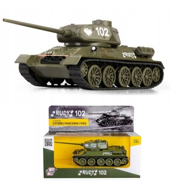 CZOŁG METALOWY RUDY 102 T-34-85 MODEL 1:43 DAFFI 181021