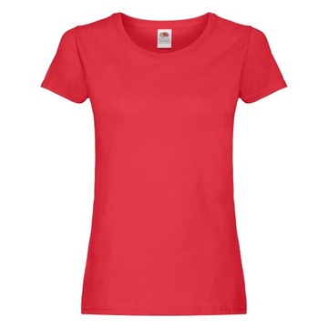 KOSZULKA DAMSKA FRUIT OF THE LOOM RED XXL