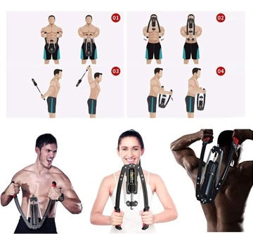 ЭКСПАНДЕР ДЛЯ РУК POWER TWISTER РЕГУЛИРУЕМЫЙ 10-200 КГ ПРОФЕССИОНАЛЬНЫЙ ФИТНЕС