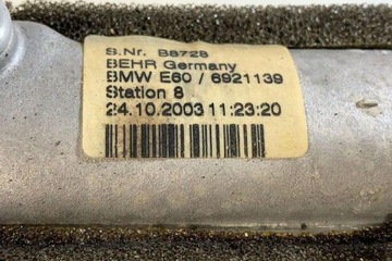 CHLADIČ RADIÁTORU BMW 6 (E63) 6921139 4.4L GASOLINE 245KW 2005