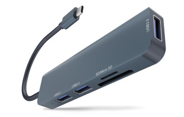 Hub Newell 5 w 1 szary - SD micro SD USB-A USB-C
