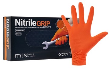 Перчатки рабочие защитные, толстые, прочные нитриловые перчатки GRIP, XL, 50 шт.
