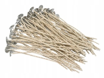 Knoty do świec z blaszką 8/40 15cm 100szt mocne