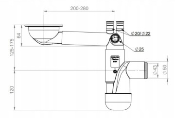 Одиночный сифон Siphon для стиральной машины для стиральной машины для стиральной машины