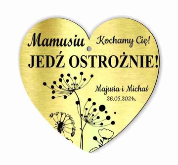 Подвеска в машину «Дорогая, замедли свое сердце». Двусторонняя.