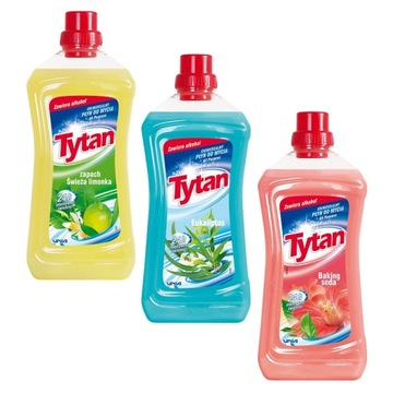 Tytan płyn uniwersalny zestaw RÓŻNE ZAPACHY 3 x 1l
