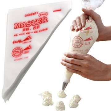 КОНДИТЕРСКИЙ РУКАВ Одноразовые пакеты, 100 шт М Торт