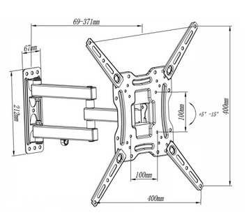 СВЕРХПРОЧНЫЙ кронштейн для ТВ 20–60 дюймов ВРАЩАЮЩАЯСЯ ВЕШАЛКА ДЛЯ ТЕЛЕВИЗОРА Универсальная