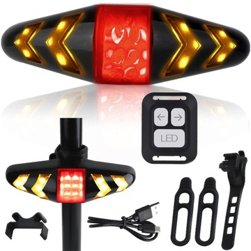 ЗАДНИЕ ВЕЛОСИПЕДНЫЕ ЛАМПЫ ПОВОРОТЫ НА ДИСТАНЦИОННОМ УПРАВЛЕНИИ освещение велосипедных фонарей