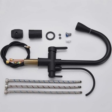 Трехходовой смеситель для кухонной мойки с фильтром для воды