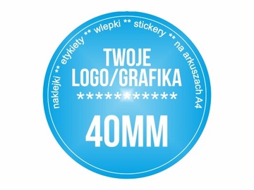 Etykiety naklejki okrągłe fi40mm 1.050szt EXTRA