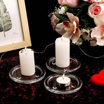 Подсвечник декоративный стеклянный 10 см 12 шт.