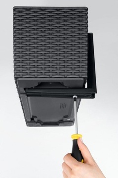 Balconera Cottage 50 цветочный горшок Lechuza черный графит