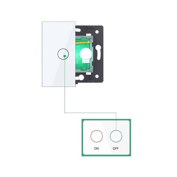 Livolo Modern Glass Touch Switch Double VL-C702-68 Зеленый