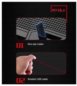 ОХЛАЖДАЮЩАЯ ПОДСТАВКА ДЛЯ НОУТБУКА 12–17 ДЮЙМОВ