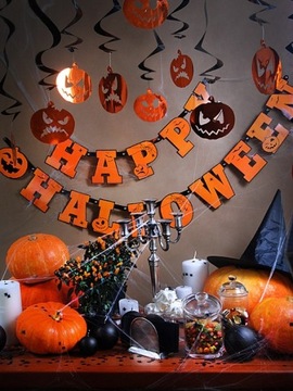 ГИРЛАНД БАННЕР ДЕВУШКА ТЫКВЫ РАЗВЛЕЧЕНИЕ ДЛЯ ХЭЛЛОУИНА ПОДВЕСНЫЕ ОРНАМЕНТЫ УКРАШЕНИЯ