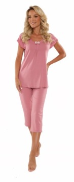Элегантная женская пижама из вискозы, брюки 3/4 М.
