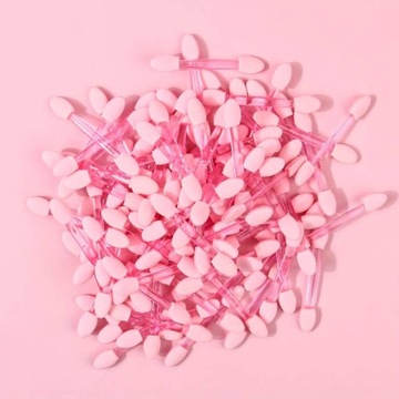 Aplikator pacynka do pyłków zdobień cieni duży zestaw 50szt różowe SEOL