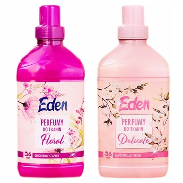 PERFUMY do TKANIN EDEN DELICATE + FLORAL 2x720 ml DŁUGOTRWAŁY ZAPACH PRANIA