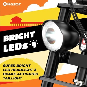 Razor Rambler 16-дюймовый электрический мотоцикл-минибайк в стиле ретро!