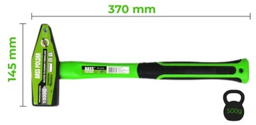 BASS POLSKA MŁOTEK ŚLUSARSKI FIBERGLASS 1,5KG 37CM