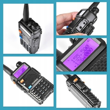 2 рации Baofeng UV-5R, 5 Вт, 2800 мАч, мощные