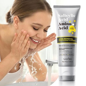 Rozjaśniający mycie twarzy aminokwas płyn do