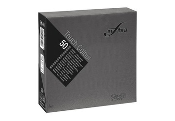 Serwetki papierowe INFIBRA TOUCH SYSTEM EFFECT, czarne 33cmx33cm 2w, 50szt.